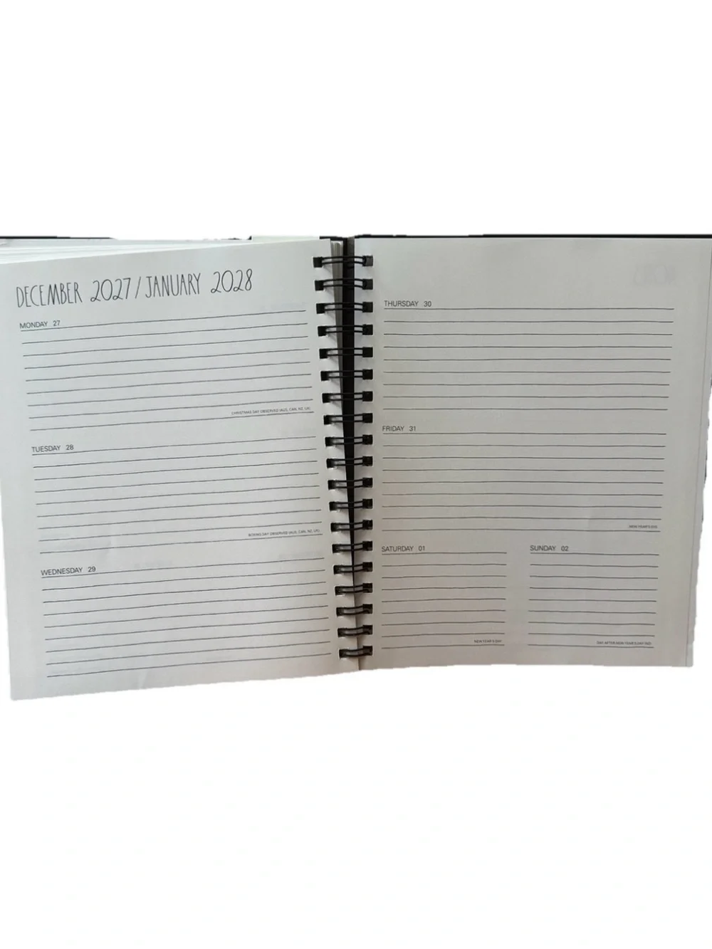 Rae Dunn 2027 PLANNER Hard Cover Spiral 17 months Planner Floral 10x8”